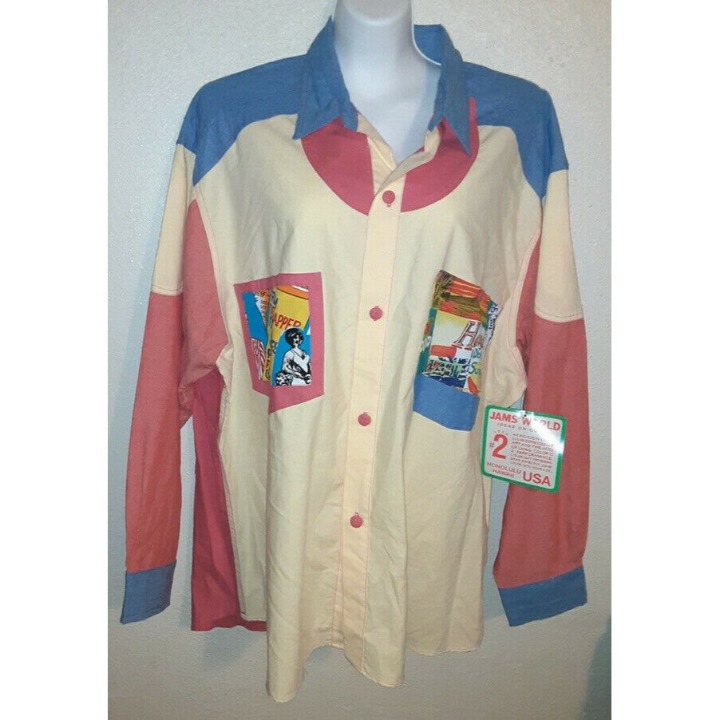 Ultra RARE 1990'S JAMS WORLD XL LS SHIRT