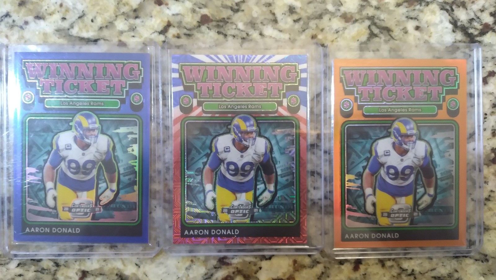 Aaron Donald winning ticket rainbow