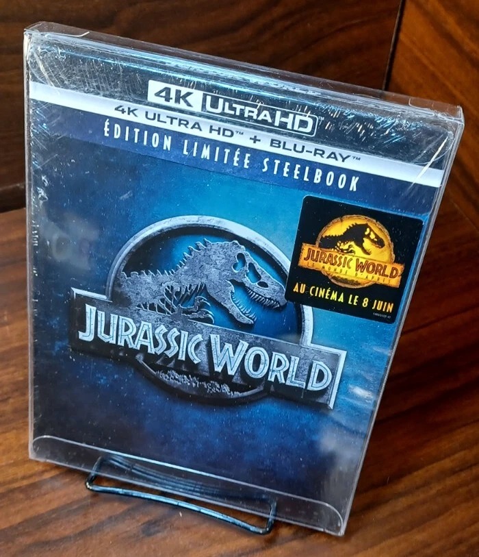 Jurassic World (2015) 4K Steelbook -EU IMPORT-NEW-w/PROTECTIVE SLEEVE-Free S&H