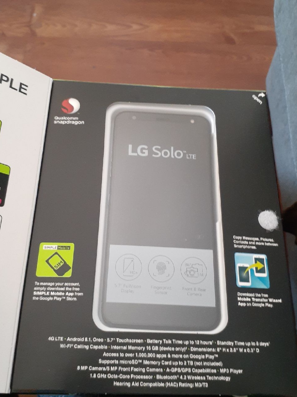 * LG SOLO * Brand New * Never Opened *