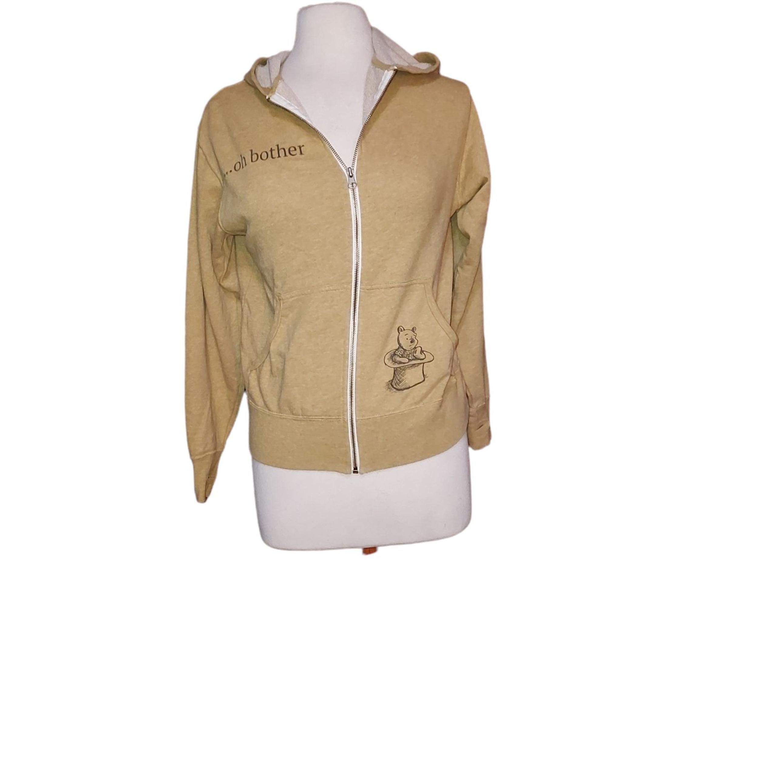 Disney S Sweatshirt Top Sweater Jacket Full Zip Yellow Gold Winnie The Pooh. Thu