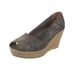 Tory Burch Filipa Pewter Gray Wedge Espadrille Womens Size 10