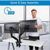 DUAL COMPUTER MONITOR STAND DESK MOUNT S