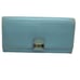 Authentic Chloe Pale Blue Leather Long Wallet / Clutch **WORN**