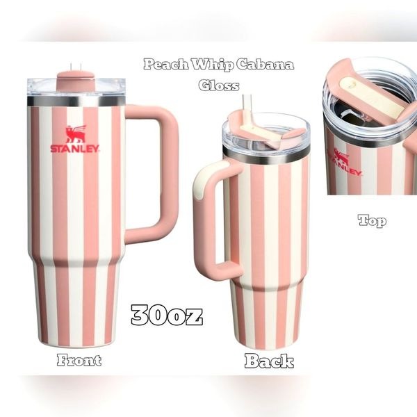 STANLEY 30 oz Quencher-Peach Whip Cabana Gloss NEW
