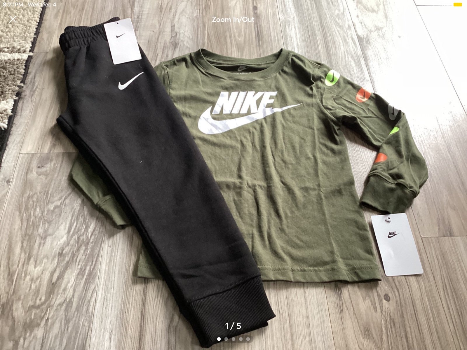 Nike boys l/s tee & joggers outfit boys size 6(NWT) ~PRICE IS FIRM, NO OFFERS~
