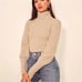 Reformation Cashmere Victoria Turtleneck Sweater in Sand Small