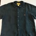 M. Field By Reyn Spooner Silk Linen Blend Surfing Santa Mens Hawaiian Button 95