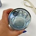 Vintage Indiana Glass Windsor Carnival Iridescent Blue Creamer & Sugar Bowl Set
