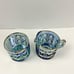 Vintage Indiana Glass Windsor Carnival Iridescent Blue Creamer & Sugar Bowl Set