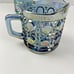 Vintage Indiana Glass Windsor Carnival Iridescent Blue Creamer & Sugar Bowl Set