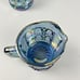 Vintage Indiana Glass Windsor Carnival Iridescent Blue Creamer & Sugar Bowl Set