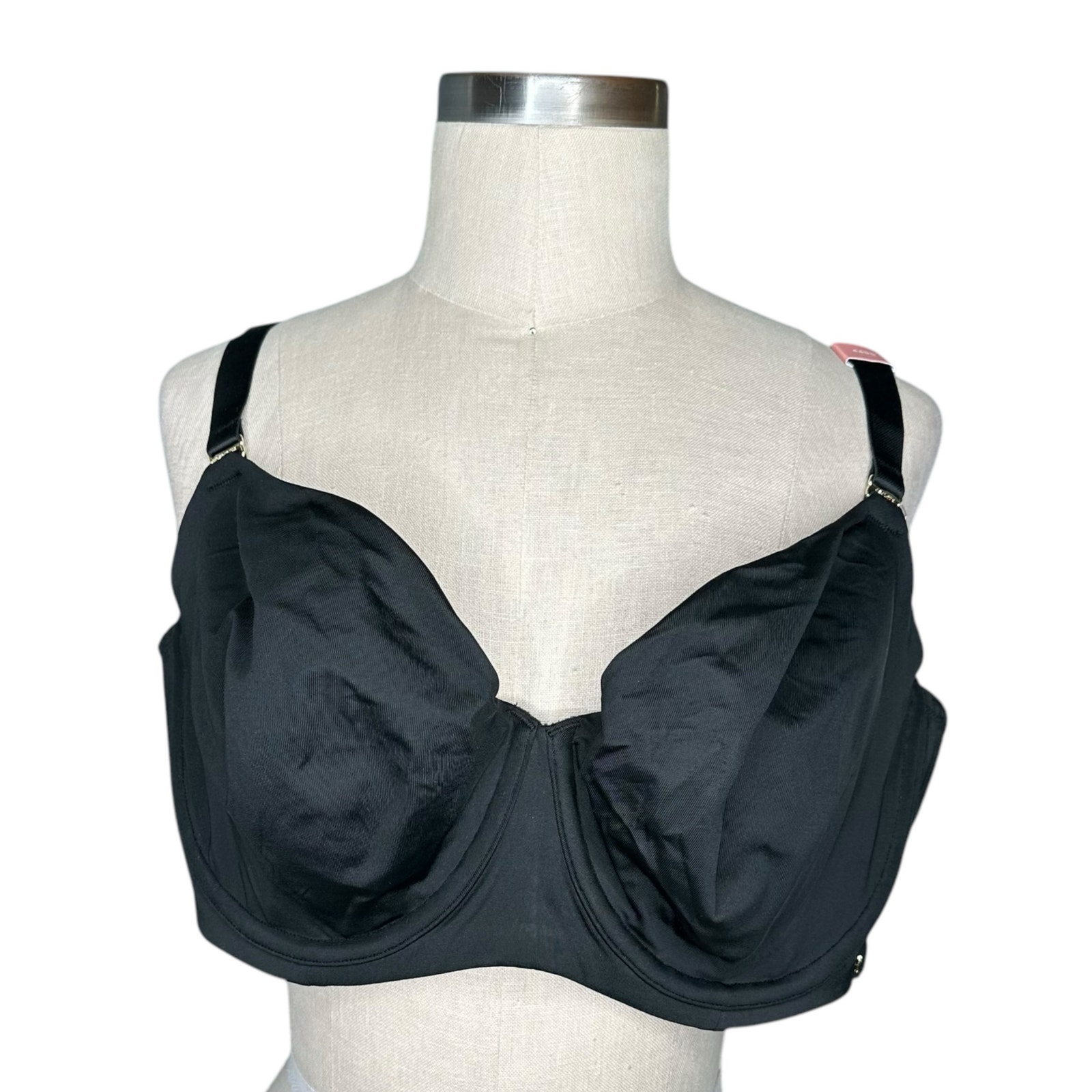 CACIQUE Black Unlined Balconette Bra Women's Size 44DD NWT Classic Underwired
