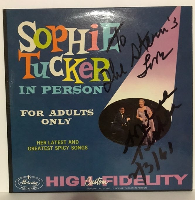 Vinyl Record LP is Signed by Sophie Tucker NM Unplayed all Original See Pictures