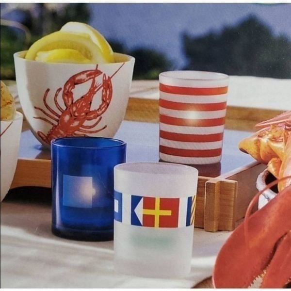 PartyLite Nautical Tealight/Votive Candle Trio