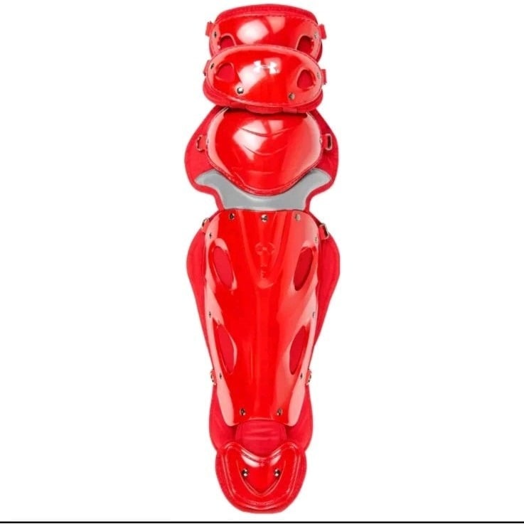 Under Armour Converge II Pro Baseball Catcher's Leg Guards Set Red UALG4-AP