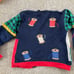 Vtg Sweater Loft New York USA Sewing Knitting Craft Design Navy Sweater Size S