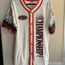 Nike Men’s Sportswear Flames Fire Shirt White/Red DV9642-133 Sz L NWT MSRP 85