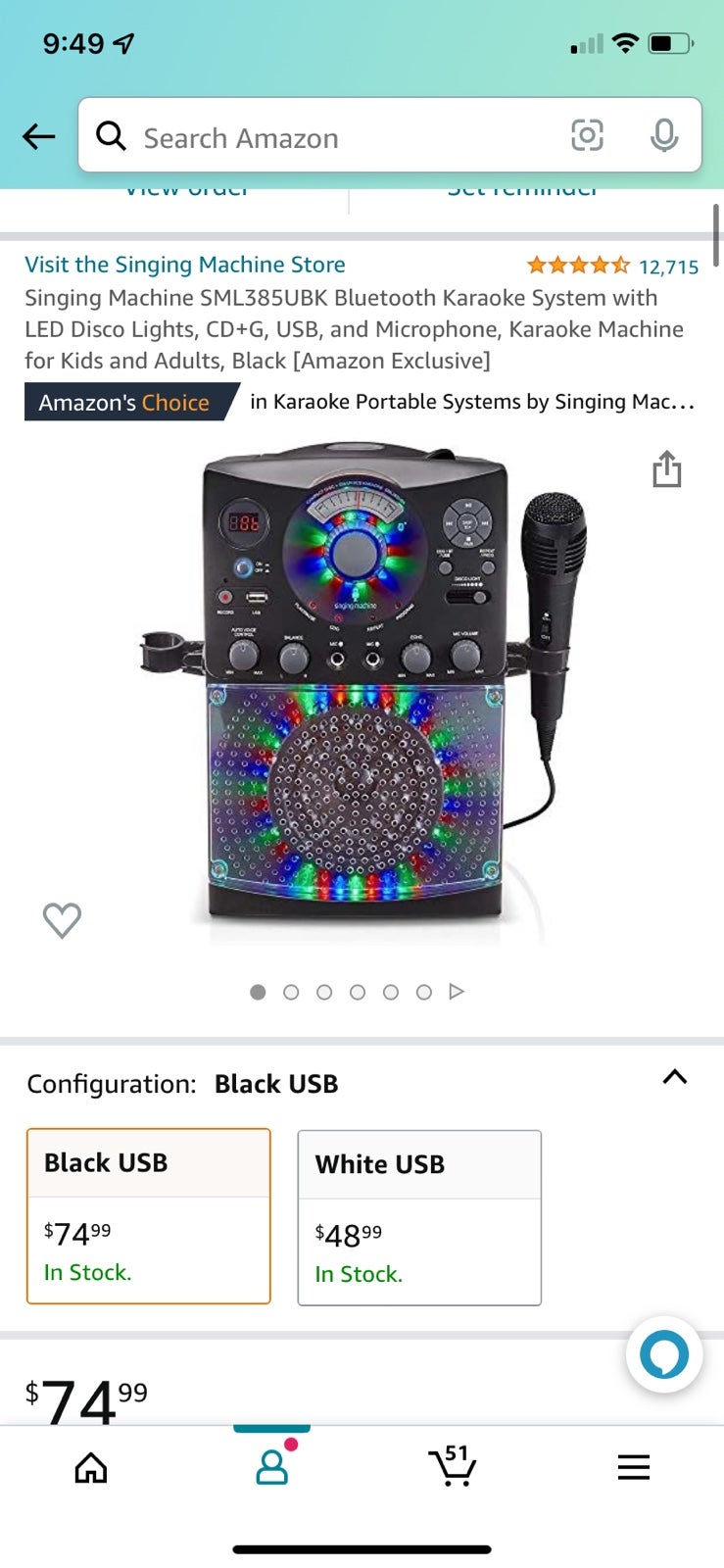 karaoke machine