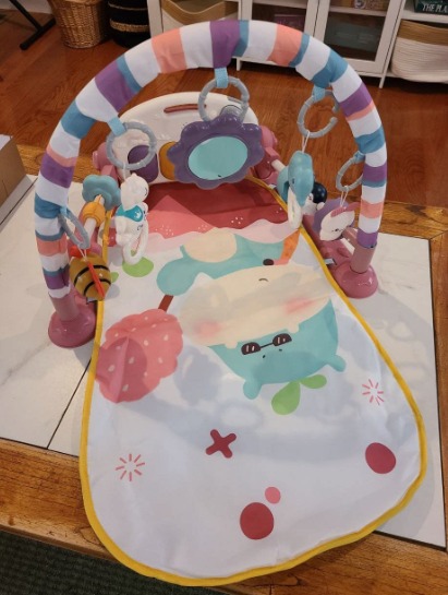 Baby Gym with Kick and Play Piano,Baby Play Mat Tummy Time Baby Activity