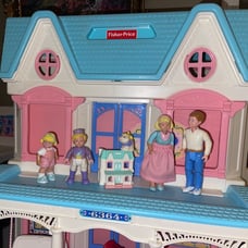Fisher price loving family DREAM DOLLHOUSE FAMILY set COMPLETE!! W cat
