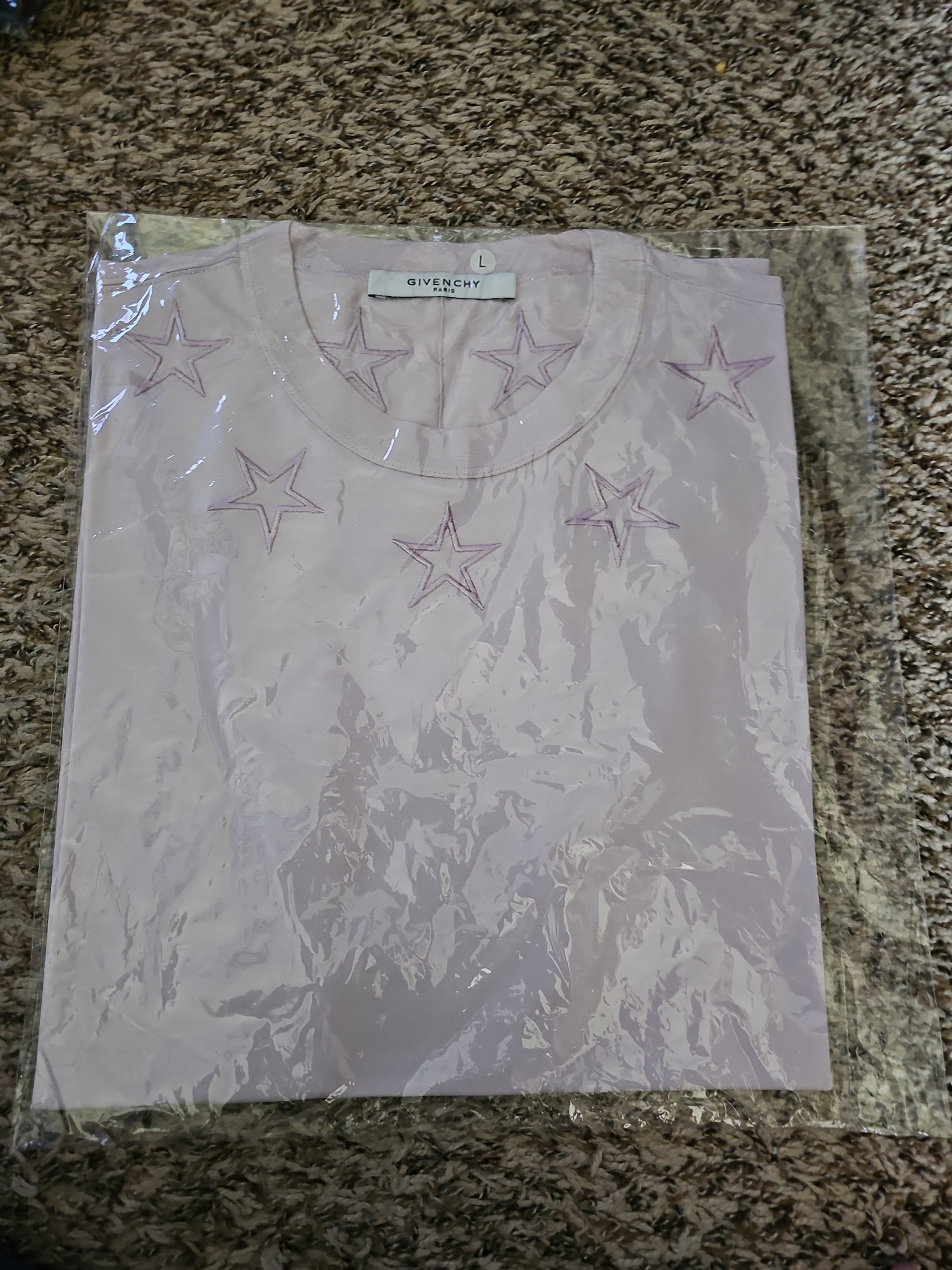 Givenchy pale lilac star embroidered t-shirt