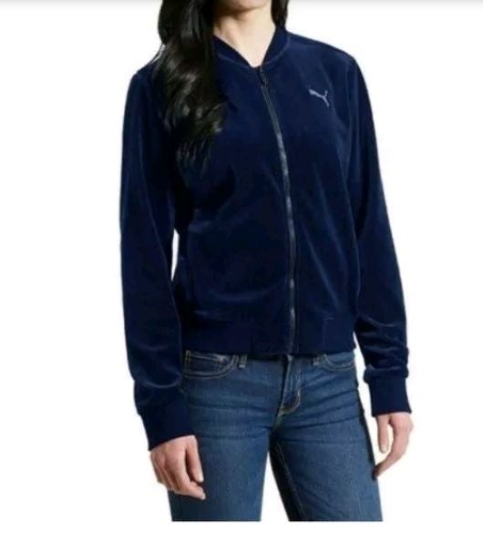 Puma Women's MEDIUM Blue Velour Velvet J