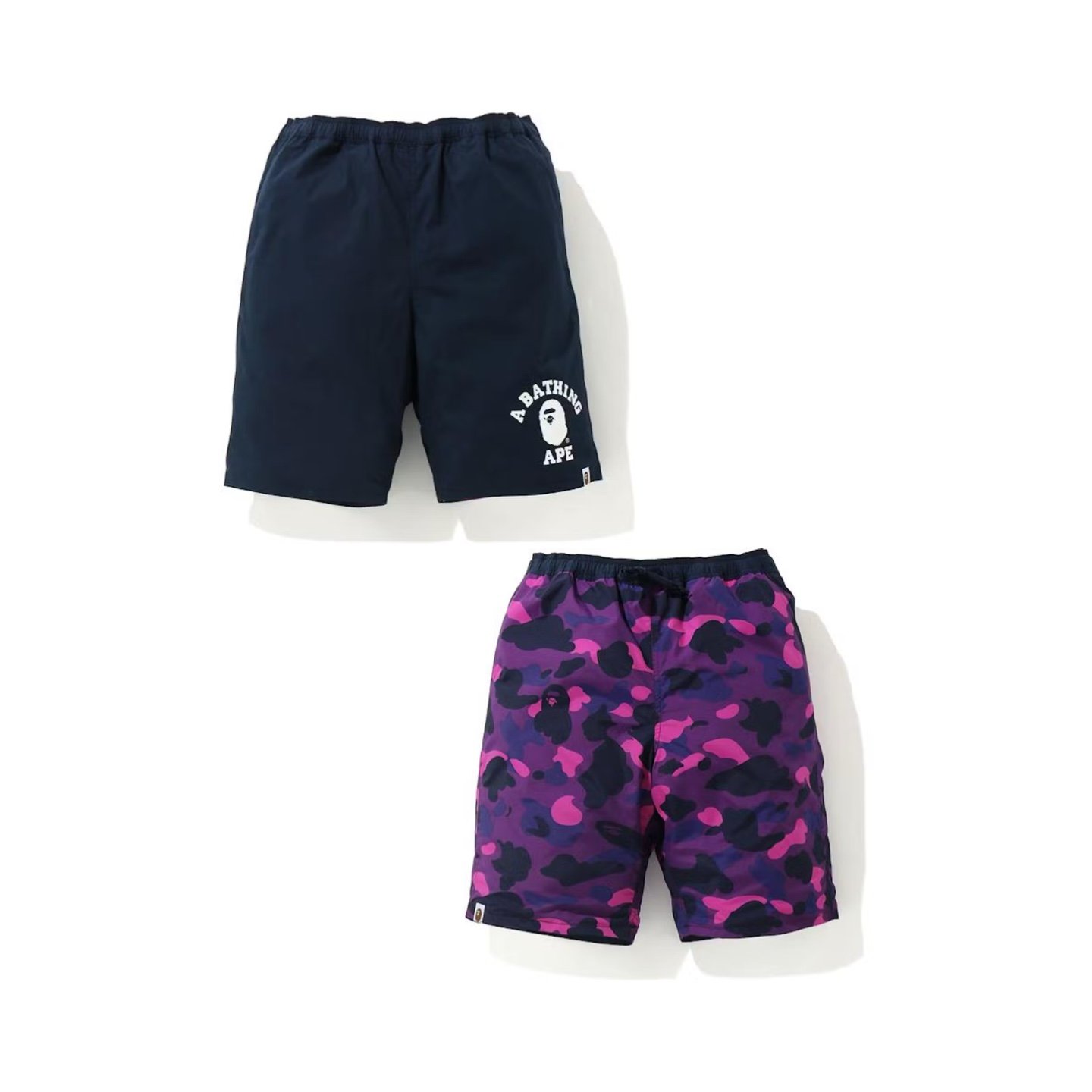 BAPE Color Camo Reversible Shorts Navy