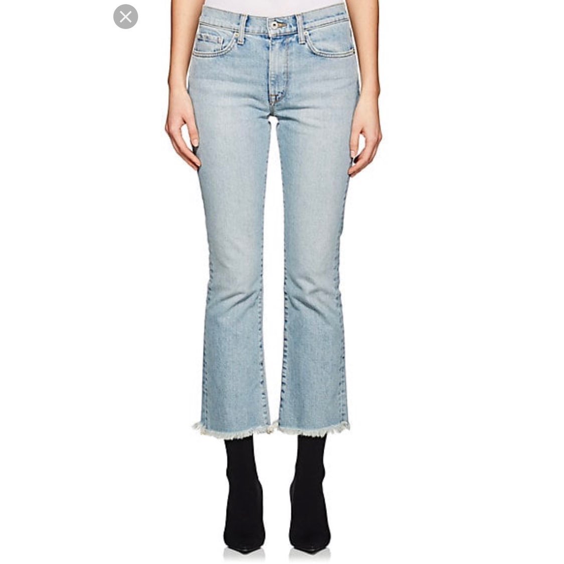 NWT Baldwin Mid Rise Fringe Crop Jeans