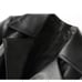 Black Women's Leather Sheepskin Trench Coat Black Vintage Coat