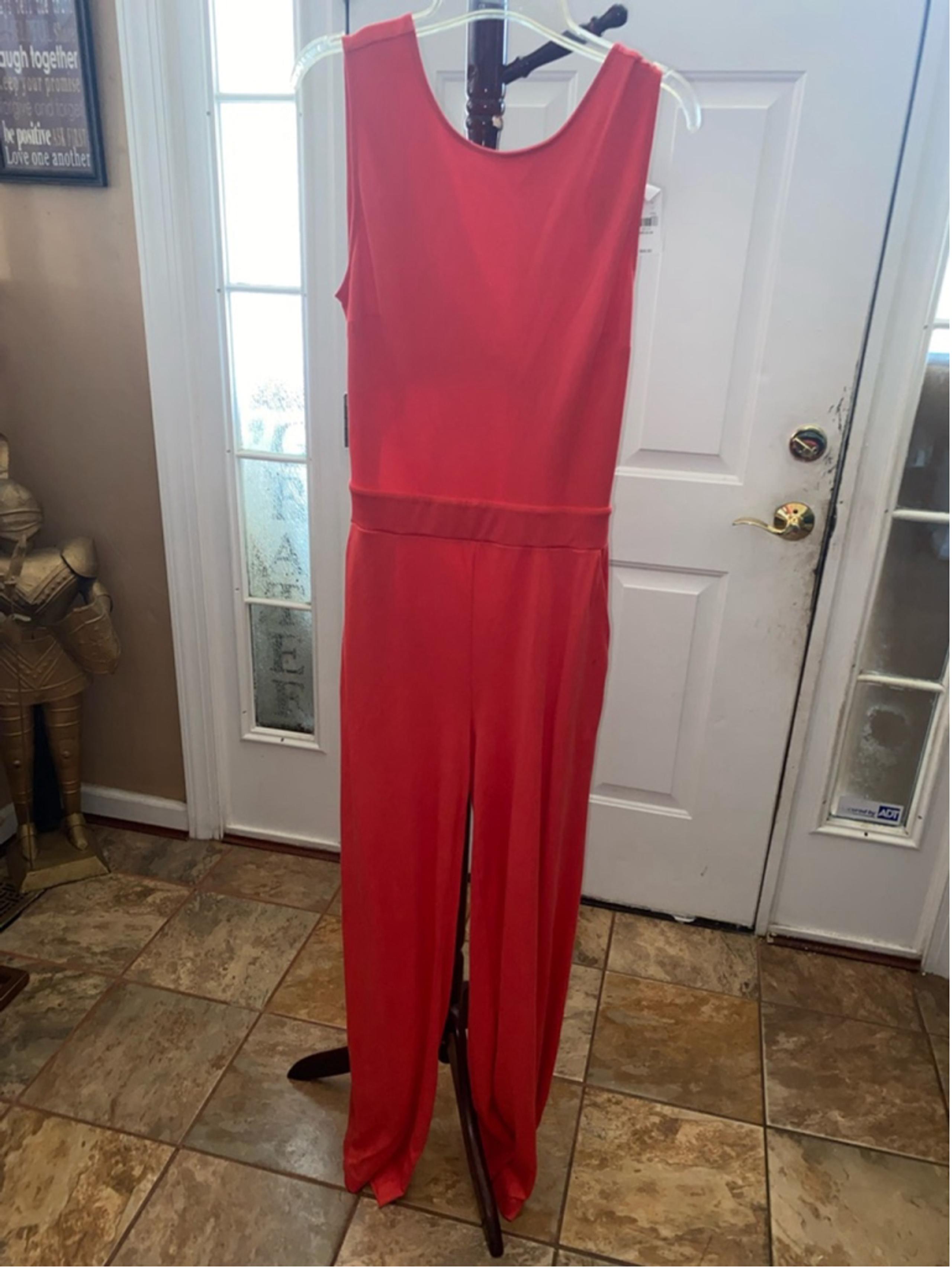 Women's New York & Company Jumpsuit Medium Red