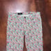 J Crew 28 Toothpick white brightly floral pattern midrise skinny cut ankle jeans