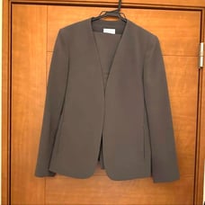PLST (Plage) Suit Set, Gray, No-Collar Jacket, 2023