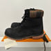 Timberland Boots Men's 11 Warm Lined 6 WATERPROOF Black Nubuck Plaid Tan Boots