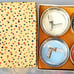 INTAGE UNITED NATIONS Metal Coasters-Set of 4 RED WHITE BLUE BLACK MID CENTURY