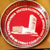 INTAGE UNITED NATIONS Metal Coasters-Set of 4 RED WHITE BLUE BLACK MID CENTURY