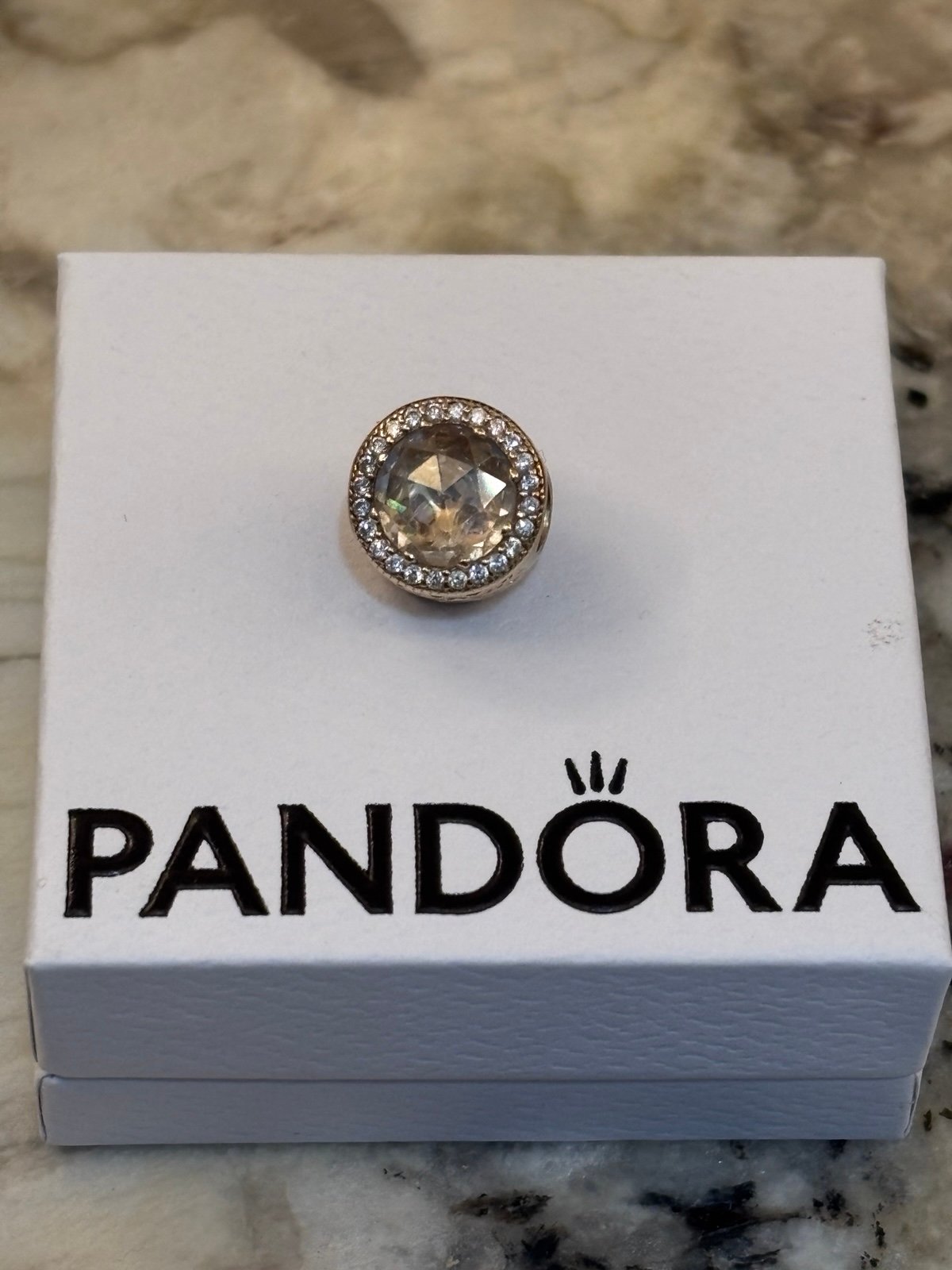 Authentic Pandora Retired 14K Gold Radiant Hearts Charm