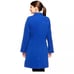 NEW Isaac Mizrahi Live! 4 Pea Coat Blue Winter Jacket Long S Small Long Button