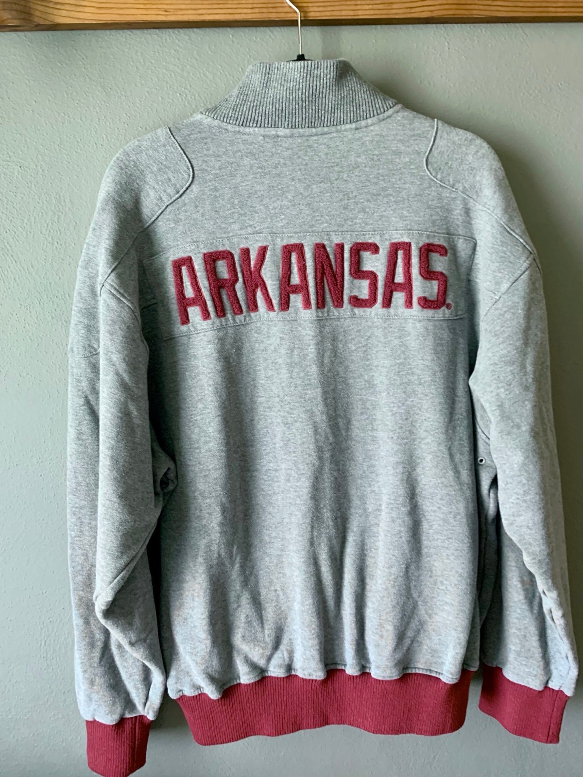 Franchise Club Arkansas Razorbacks Full Zip Jacket Sweatshirt Men’s Large NCAA
