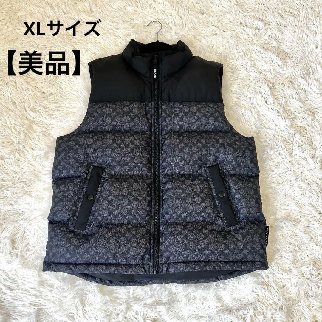 【Excellent Condition】COACH Coach Down Vest 650 Fill Power Black XL