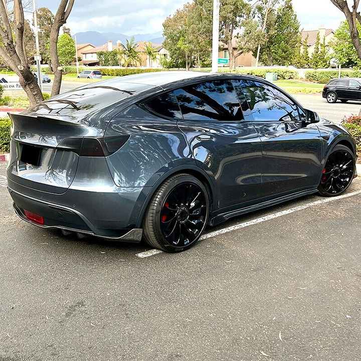 New Tesla Model Y 2020-2023 Rear Lower Lip Bumper Lip Diffuser Real Carbon Fiber