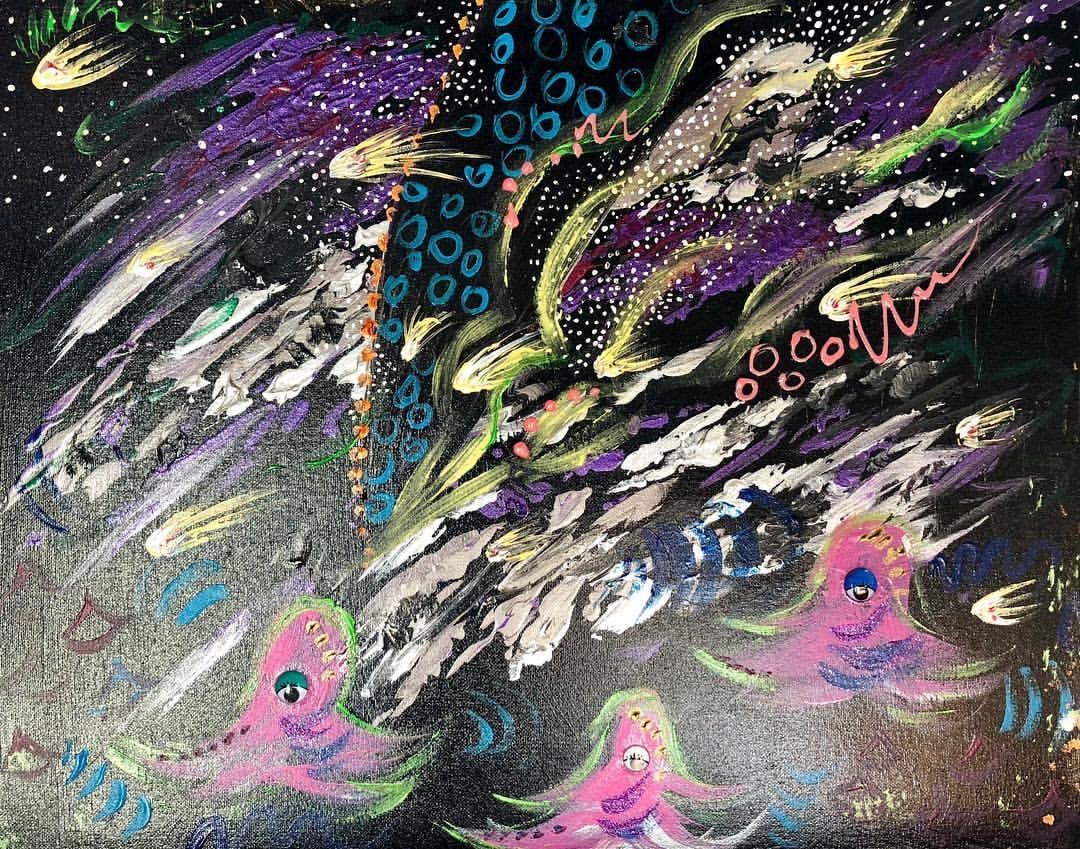 Trippy Psychedelic Painting Art Unique