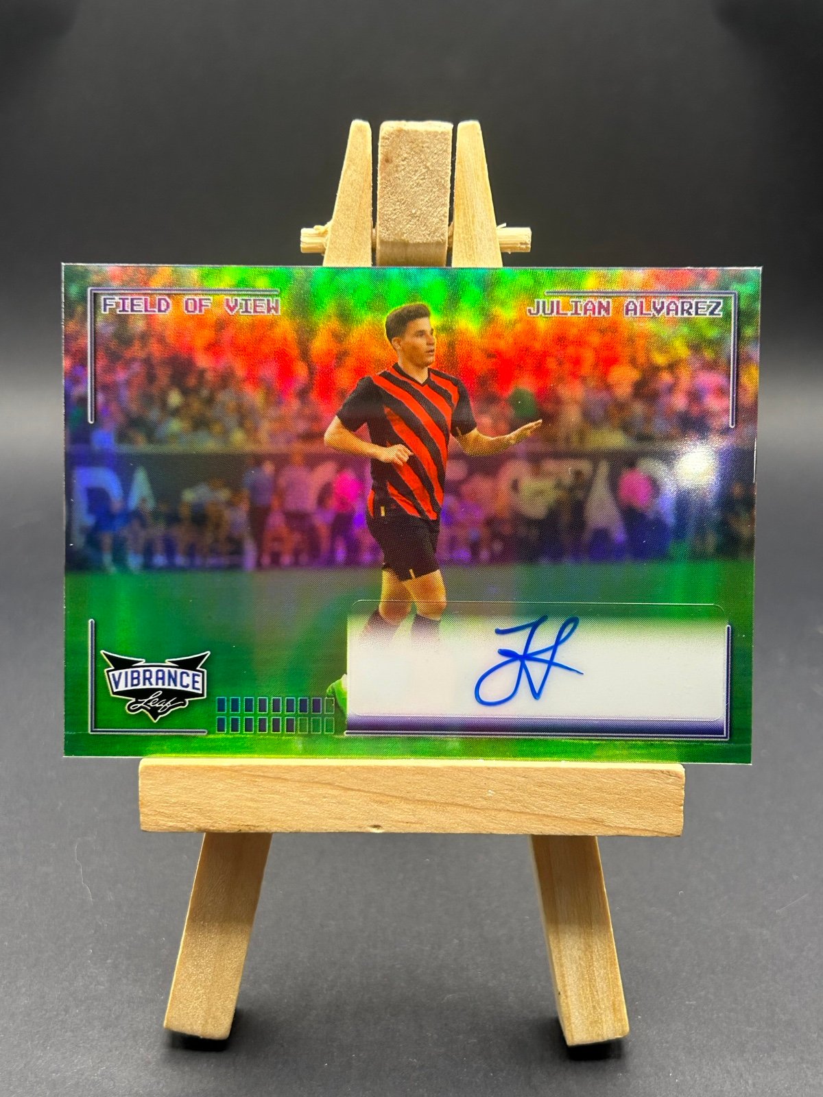 JULIAN ALVAREZ 2023 Leaf Vibrance REFRACTOR Field of View Auto Autograph SP 4/5