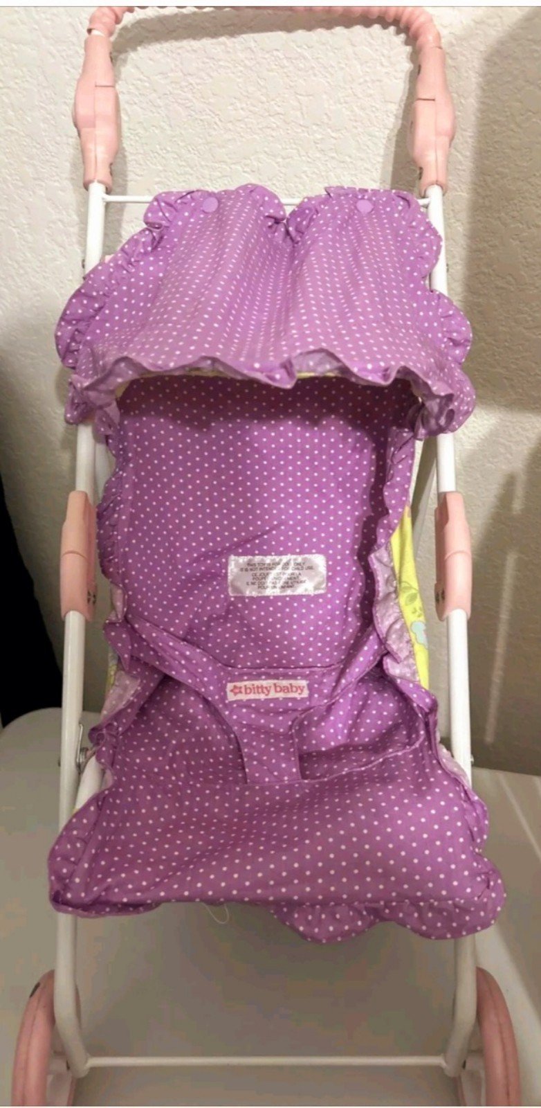 Bitty Baby Purple And Yellow Fold Up Stroller