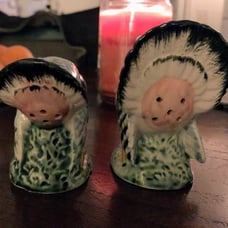 Vintage Holiday Salt & Pepper Shakers