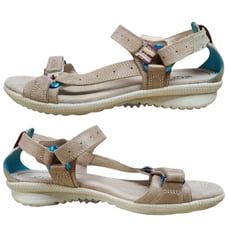 ECCO Hill Move Sand Leather Rainbow Strappy Sandals 39 US 8 8 1/2