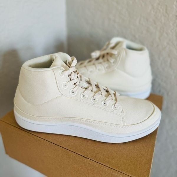 Allbirds Pacer Canvas Mid Top Retro Woman's Sneaker, Natural White, Size 10 NWT
