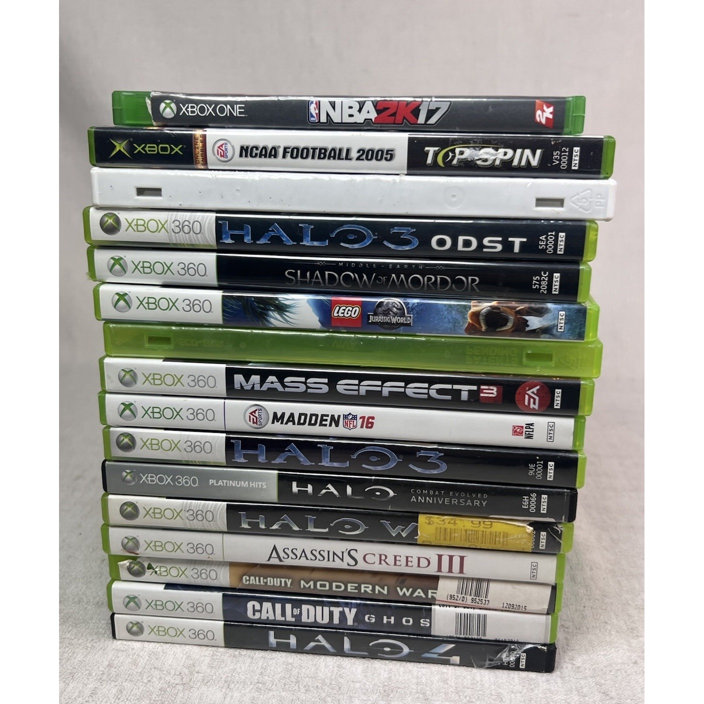 Lot Of 16 Video Games XBOX, Xbox 360 & XBOX One Halo COD & More