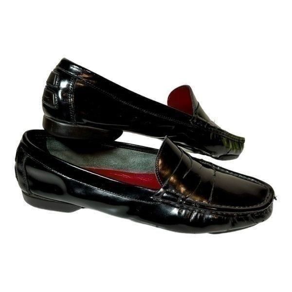 Salvatore Ferragamo Sport Italy Women Black Patent Leather Dress Shoes Sz 7