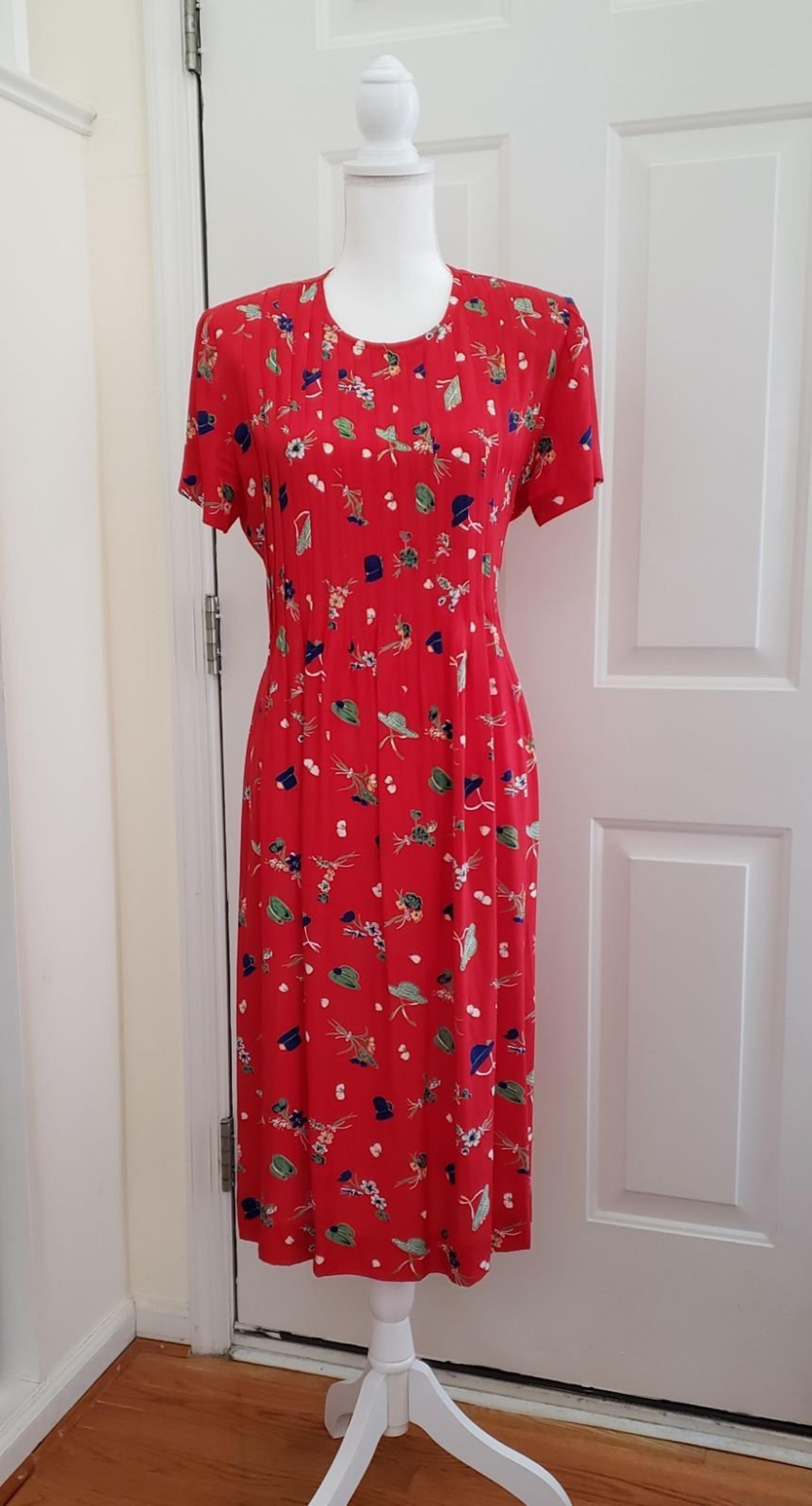 Positive Attitude Red Dress Size 12P